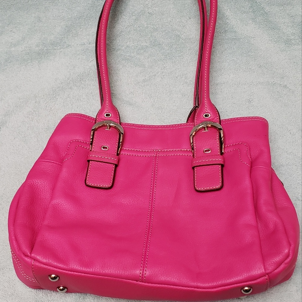 Tignanello Pink Perfect 10 French Tote